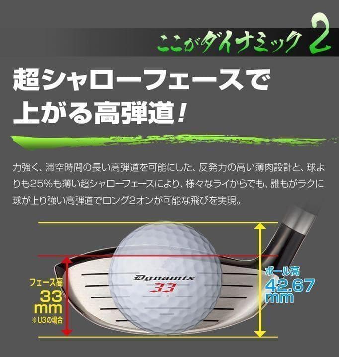 ★1.7.9番も爆誕★2本選べて超安値！ダイナミクス 適合限界強反発FWセット