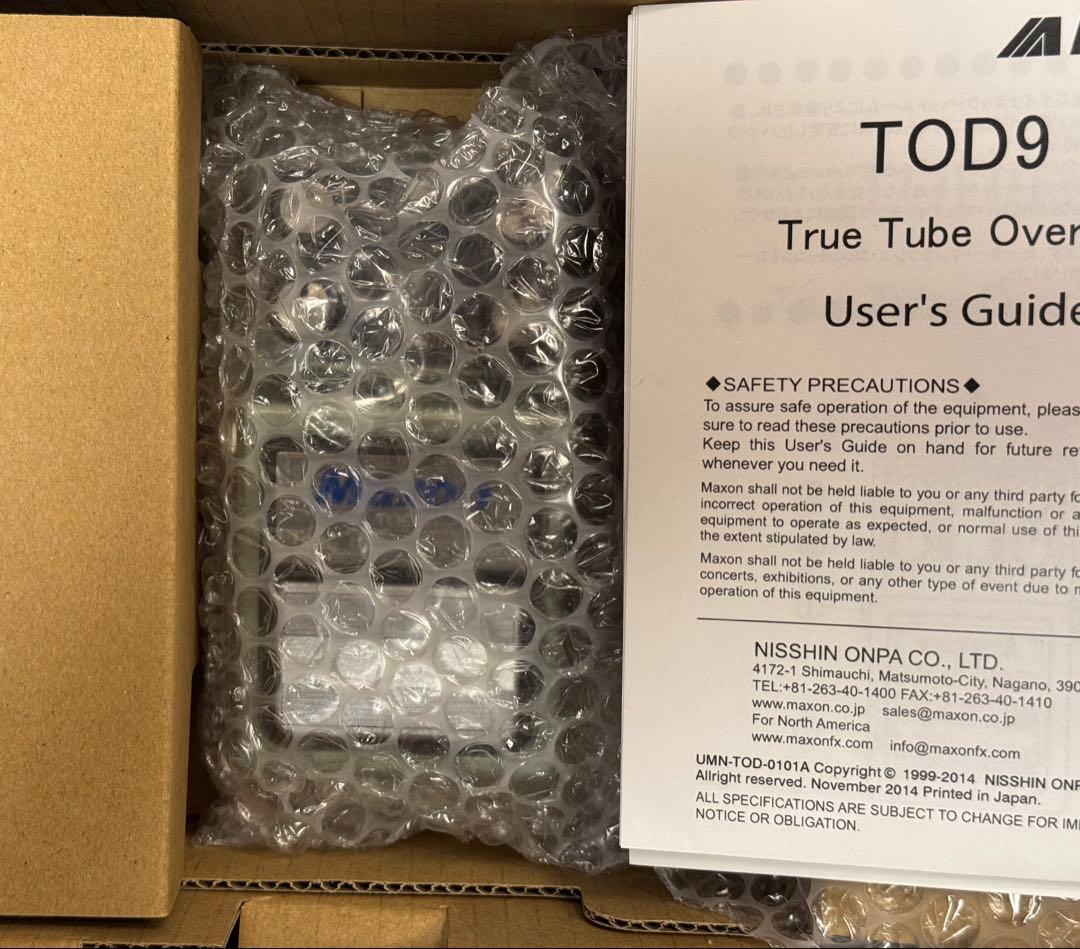 Maxon TOD9 True Tube Overdrive 新同美品