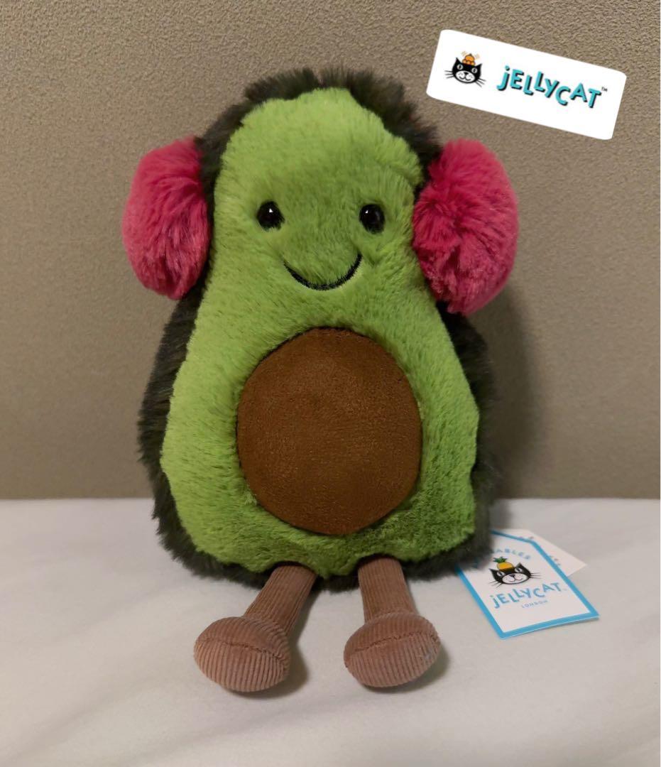《廃盤品》ジェリーキャット 冬季限定 耳あて アボカド ぬいぐるみ