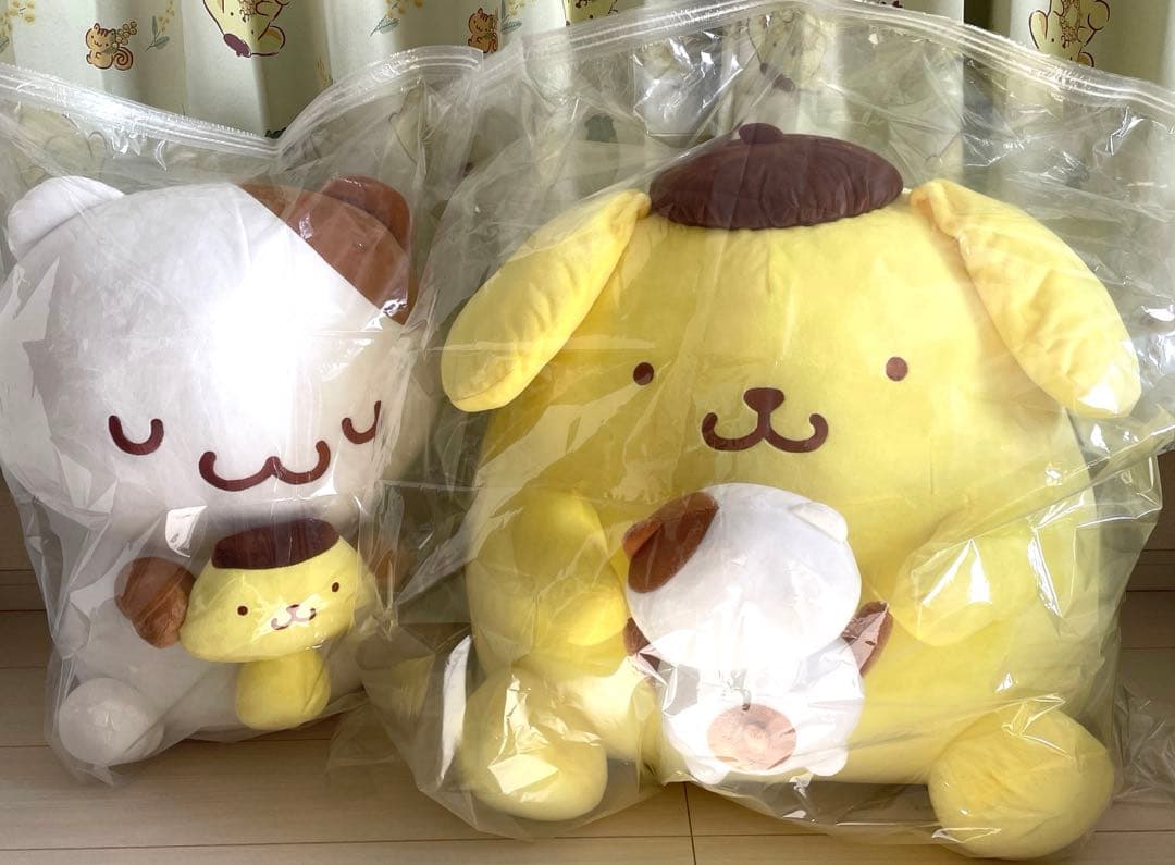 ポムポムプリン チームプリン マフィン プリンタケ 特大ぬいぐるみ 希少