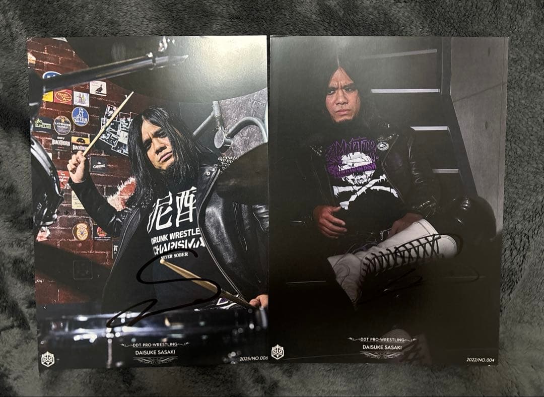 DDT DAMNATION T.A 佐々木大輔選手 ポートレートセット サイン有