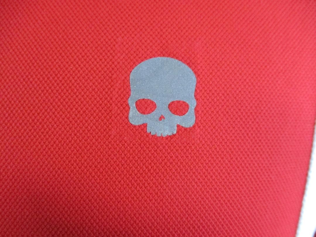 【ハイドロゲン・テニス】インレイ・テックＴシャツ★未使用★S★レッド×ホワイト