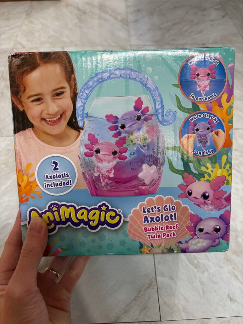 Let's Glo Axolotl Aquarium バブル水族館