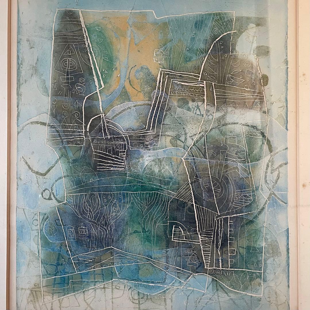 長谷川彰一「Bienvenue」銅版画　本人鉛筆サイン入　額付　25.11.29