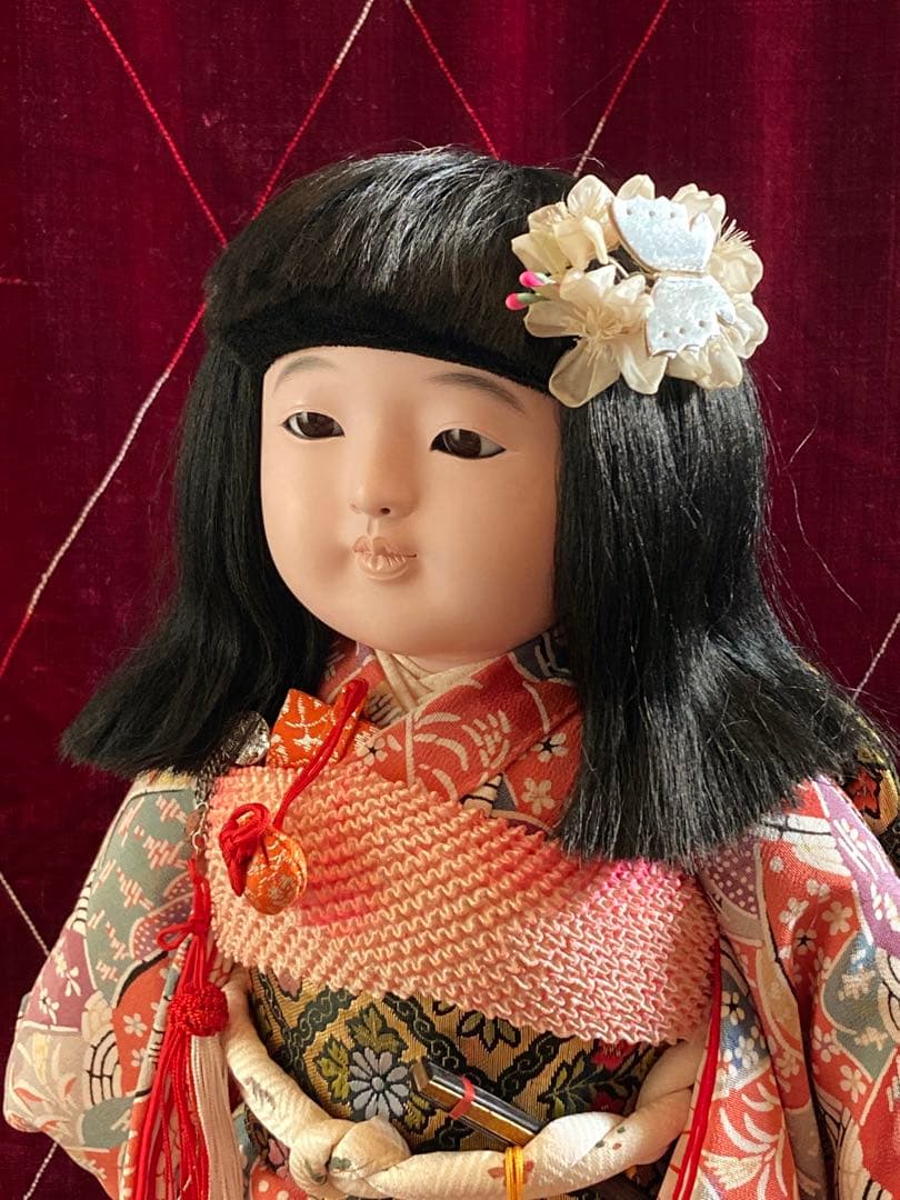市松人形 田中彌 松乾斎東光 日本人形 和人形 ビスクドール 縮緬