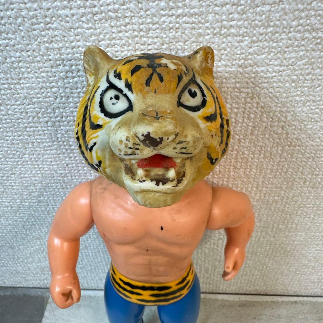 当時物 タイガーマスク 梶原一騎 辻なおき ソフビ 中嶋製作所 面とれ 25cm