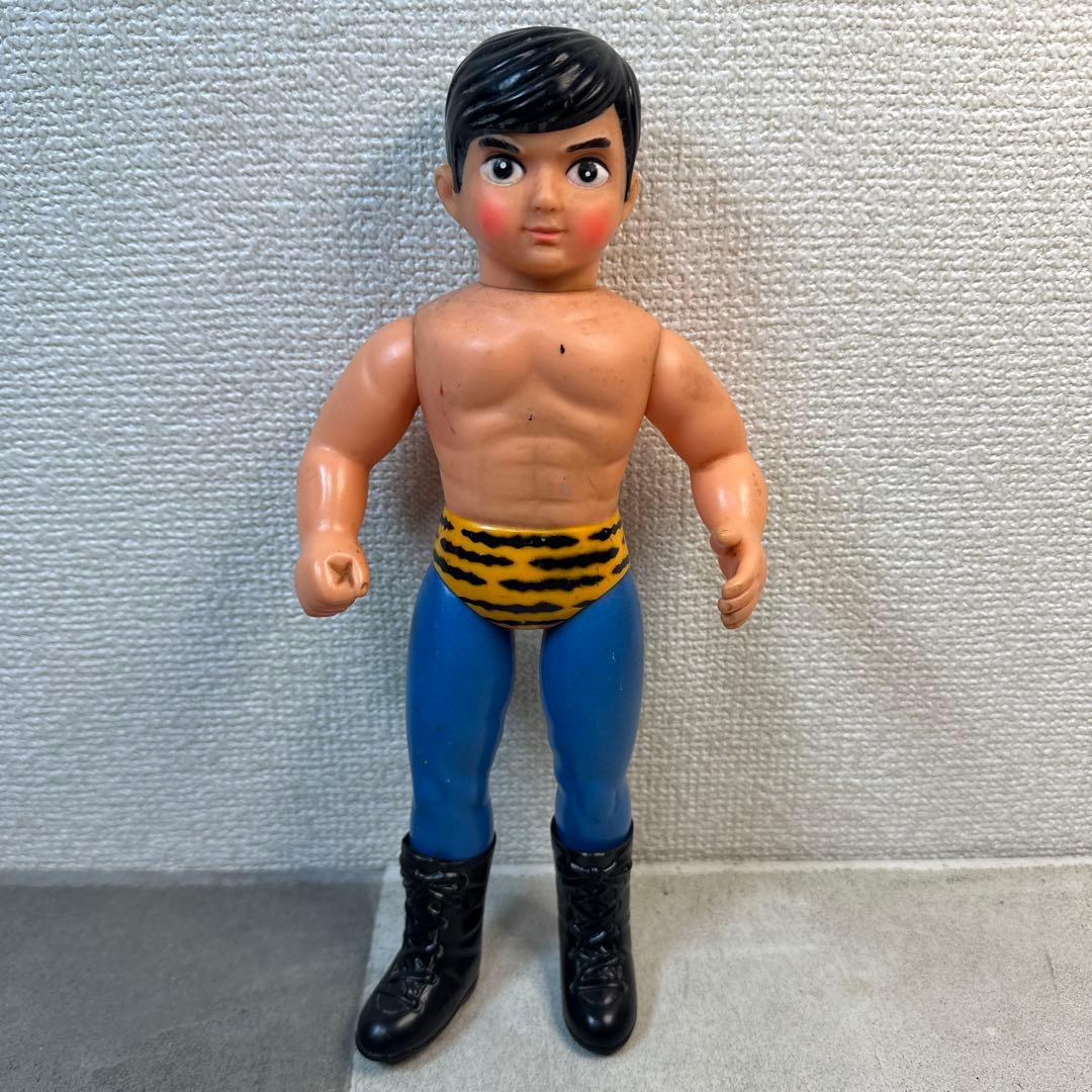 当時物 タイガーマスク 梶原一騎 辻なおき ソフビ 中嶋製作所 面とれ 25cm