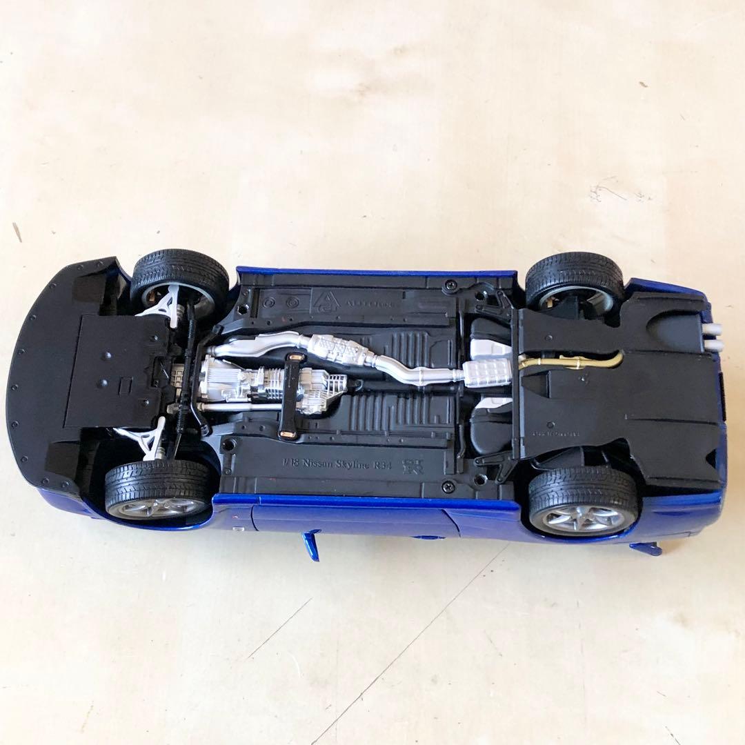 AUTO ART 1/18 R34 GT-R Vスペック II ベイサイドブルー