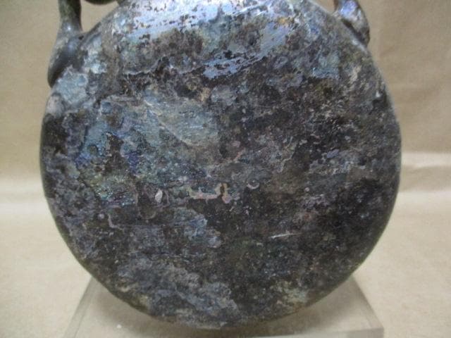 ローマンガラス　双耳香油瓶　貴重です　I39-3