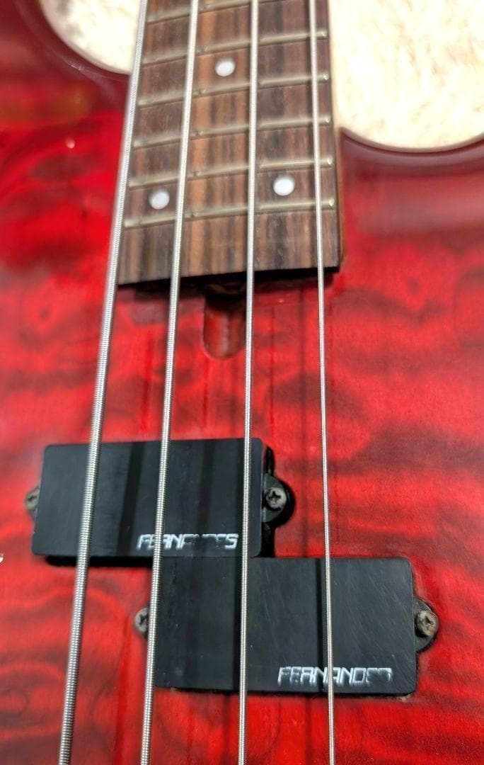 フェルナンデス　FRB-42 PJ キルトメイプルレッド エレキベース