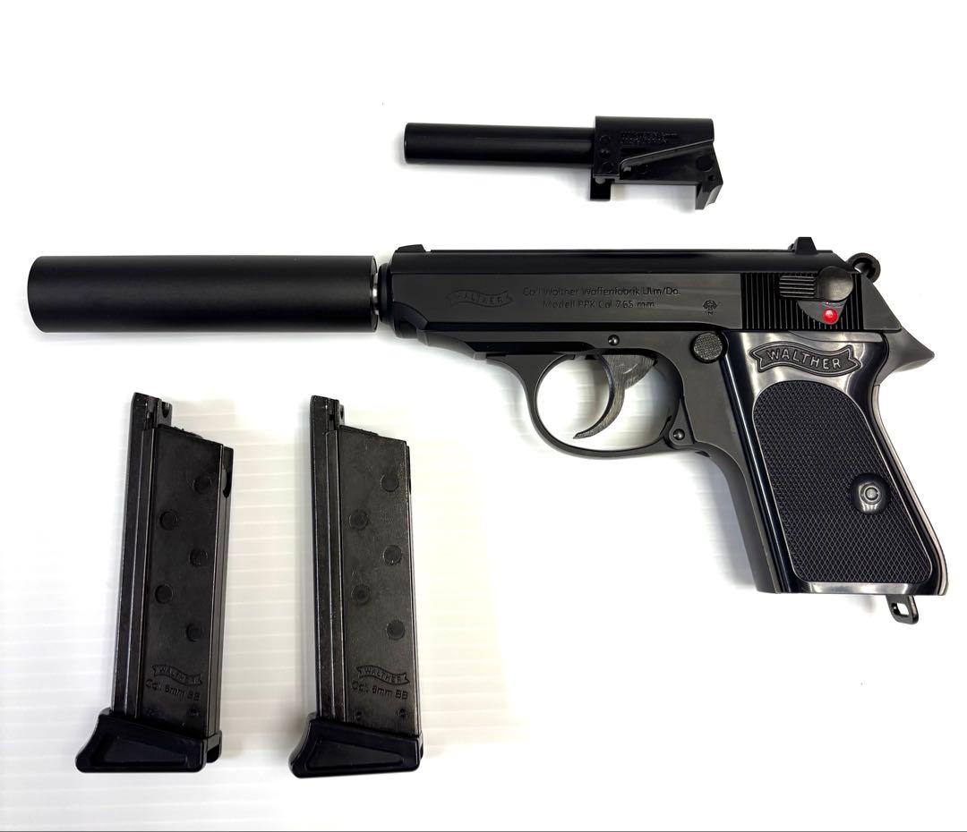 マルゼン ワルサーPPK 　ブラックモデル　ガスブローバック　可変ホップバレル