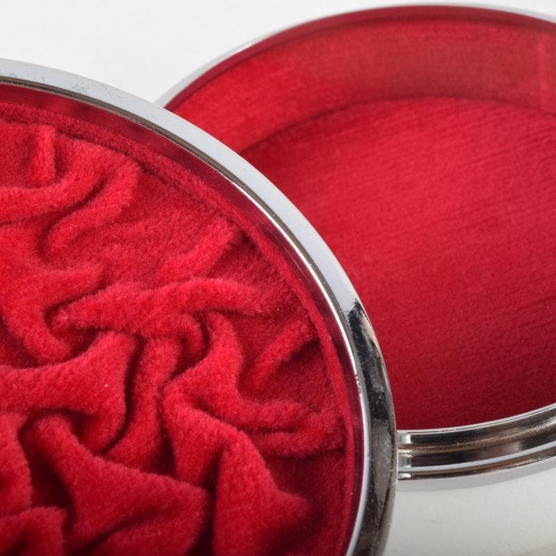 七宝焼　安藤七宝店　花草文　盒子　蓋物　箱付　V　8637