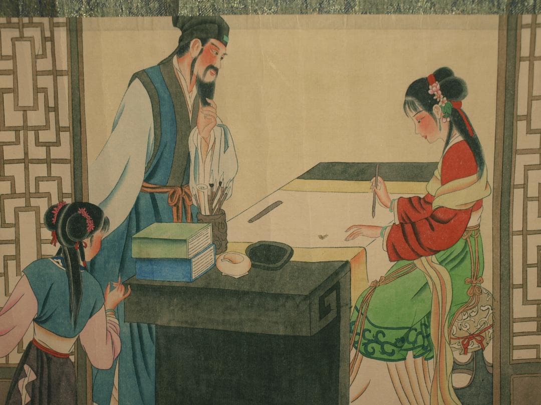 骨董市仕入れ品　中国宋時代の掛軸　激安骨董品　肉筆保証 BD377A8-2