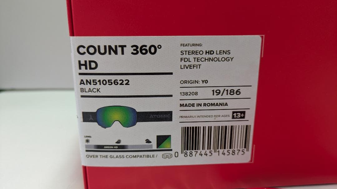 ATOMIC COUNT 360° ゴーグル