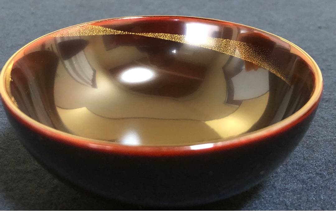 《R》輪島塗 溜塗 三味盛器 輪島屋本店謹製 木製漆器 共箱 260209け1