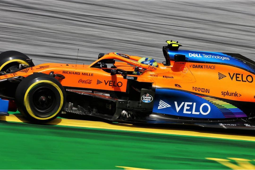 F1 McLaren MCL35 ランドノリス直筆サイン入ミニカー1:43
