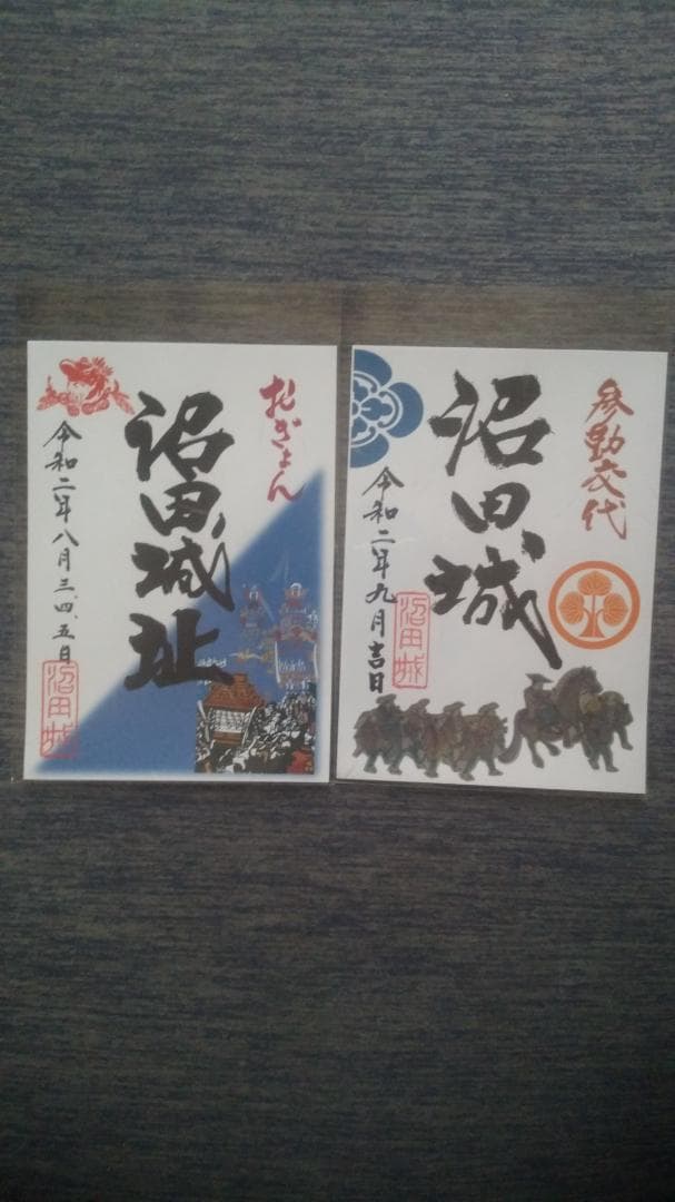 零和二年、限定沼田城御城印、タイプＢ、コロナ御城印、13枚