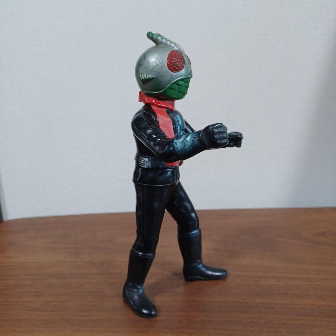 当時もの旧バンダイ社製　仮面ライダー１号＆２号　希少ソフビフィギュア２体セット