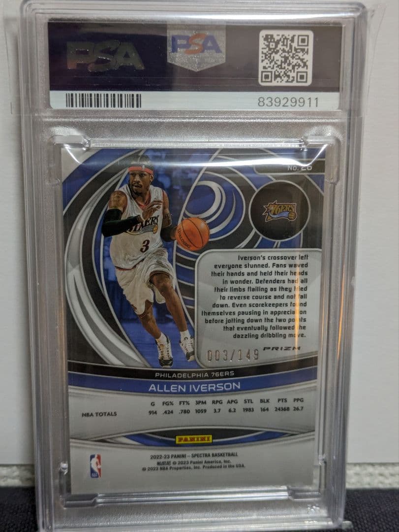 ALLEN IVERSON SPECTRA PSA10 ジャージナンバー