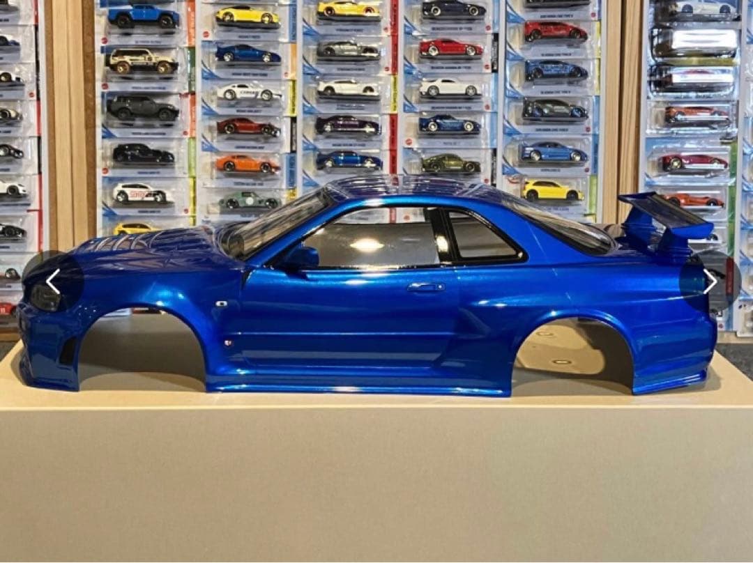 タミヤ ラジコン RC スカイラインGT-R 塗装済 スペアボディ メタリック青