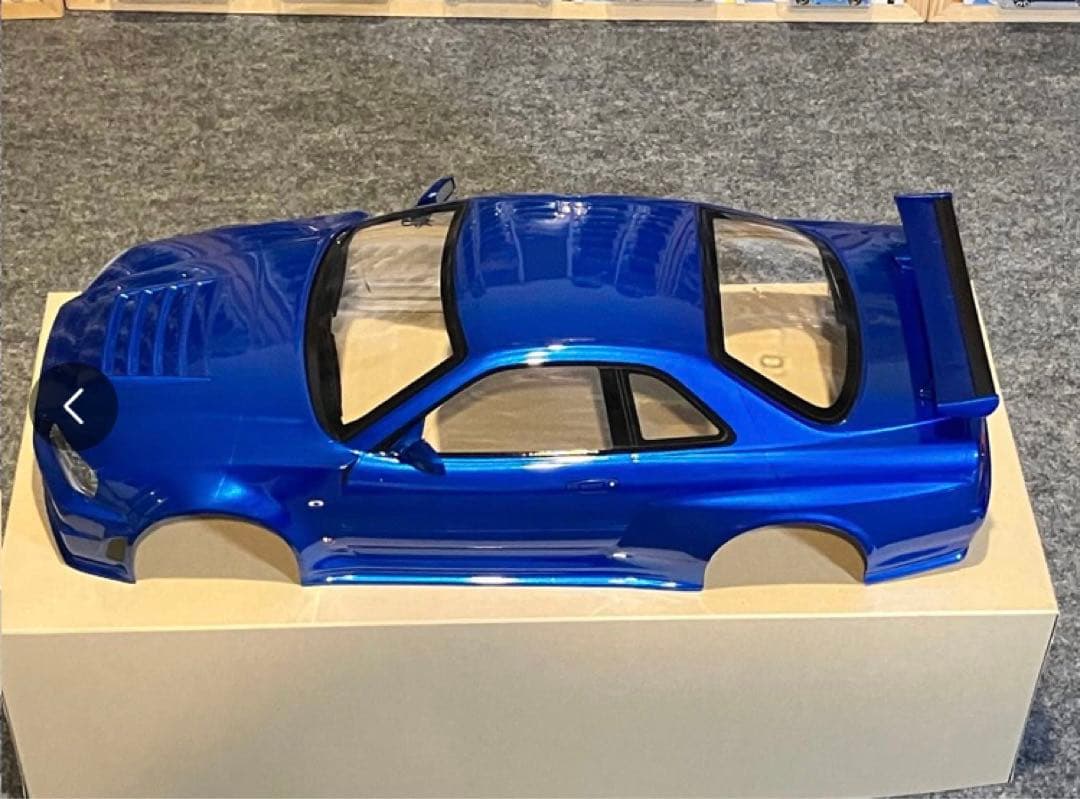 タミヤ ラジコン RC スカイラインGT-R 塗装済 スペアボディ メタリック青