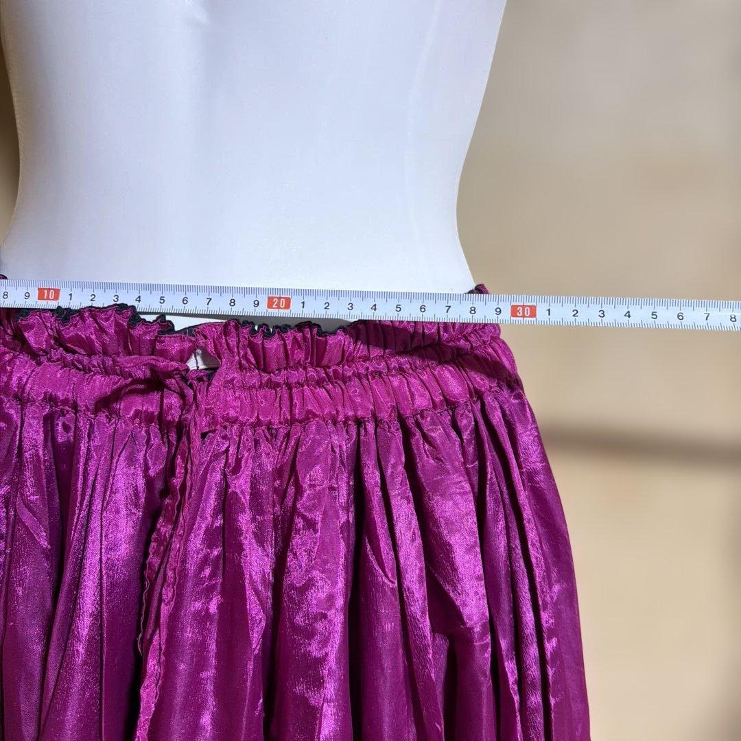 フラダンス Elastic Waist Satin Skirt