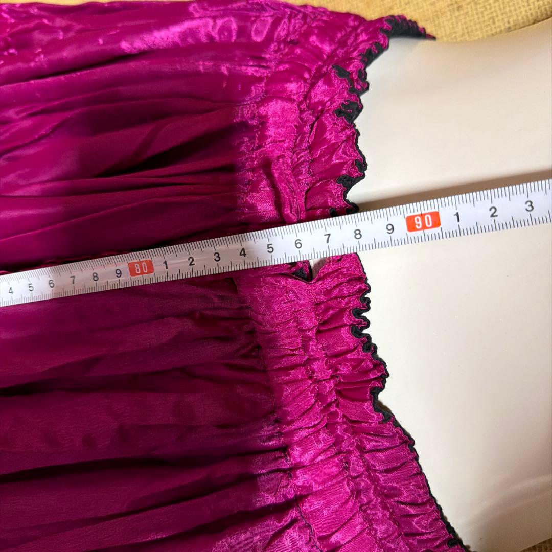 フラダンス Elastic Waist Satin Skirt