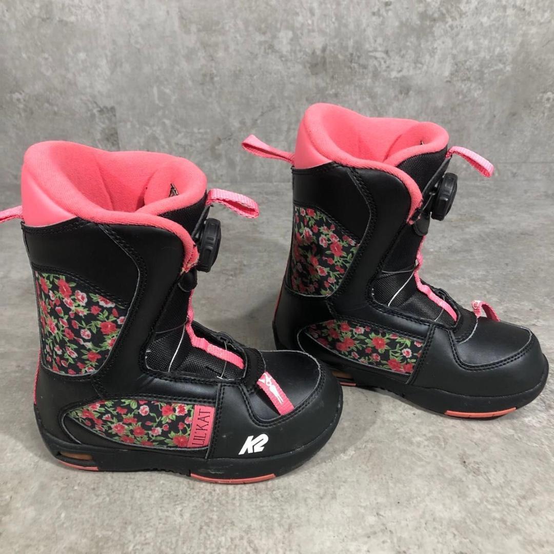 美品 BOA K2 LIL KAT 18.5cm スノーボード ブーツ 花柄