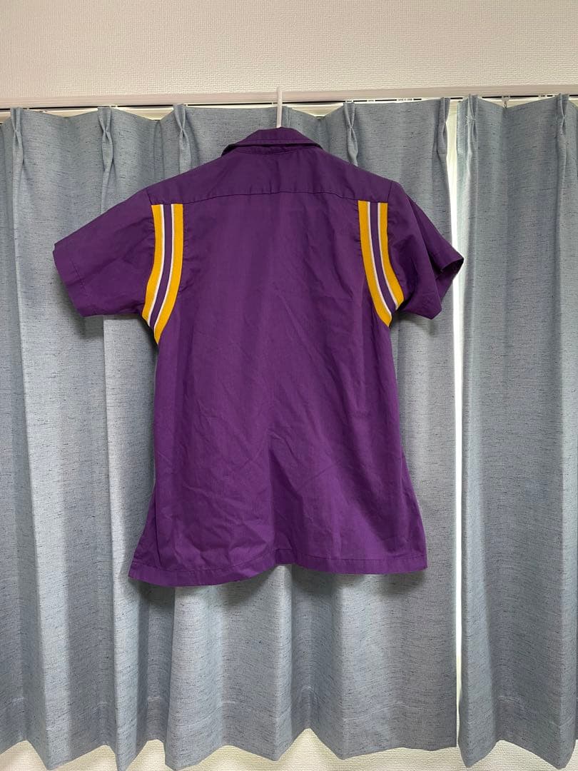 レア！90s USA製HILTON ボウリングシャツ 紫