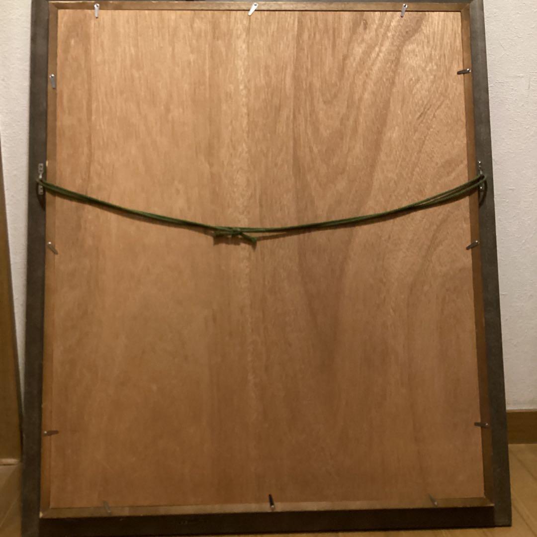 節子　　日本画　タイトル【　苧　　毛　】　豪華額装仕立　　前面アクリル仕様