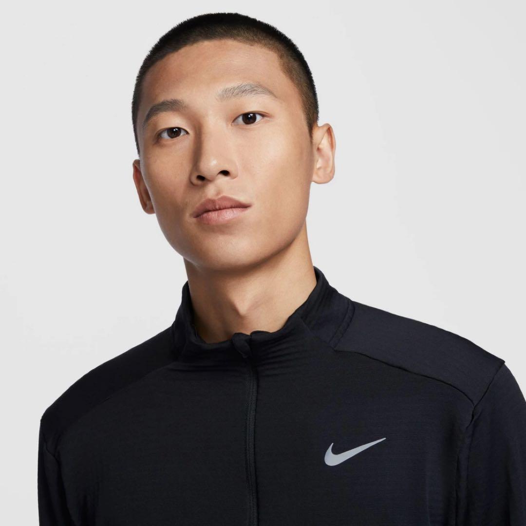 新品★NIKE TF RPLエレメントハーフジップL/Sトップス★ブラック★S