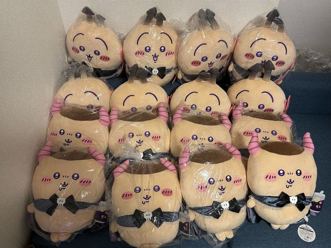 ちいかわBIGぬいぐるみ16点セット　うさぎ　栗まんじゅう　あくま