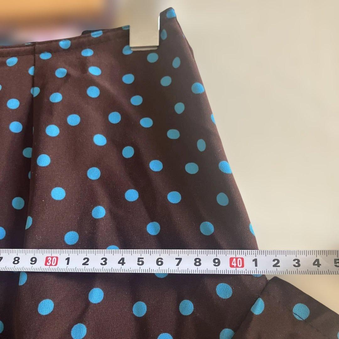 IBERIA.S.A フラメンコ HERMOSA⭐️フリル付き茶色水玉　花柄フレア