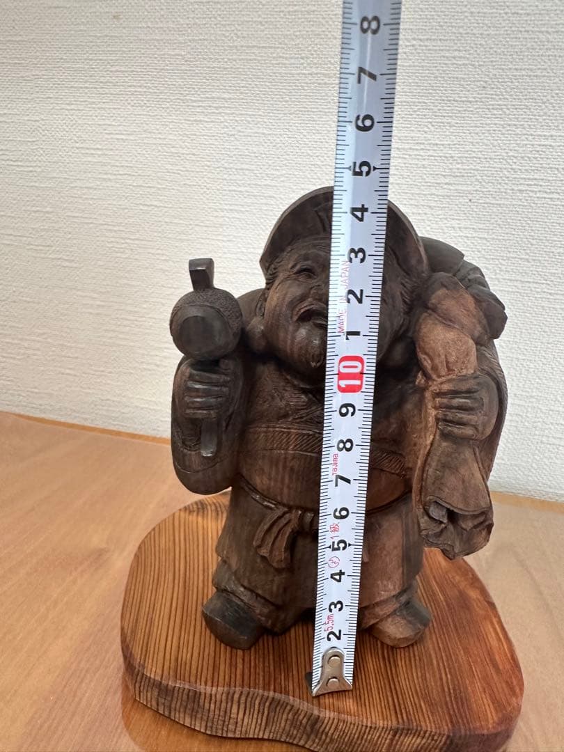 木製 福の神像 屋久杉台座付き