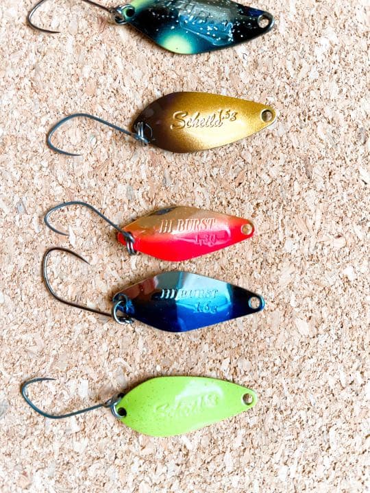 【美品】【値下げ】菅釣り　トラウトスプーンルアーセット26個