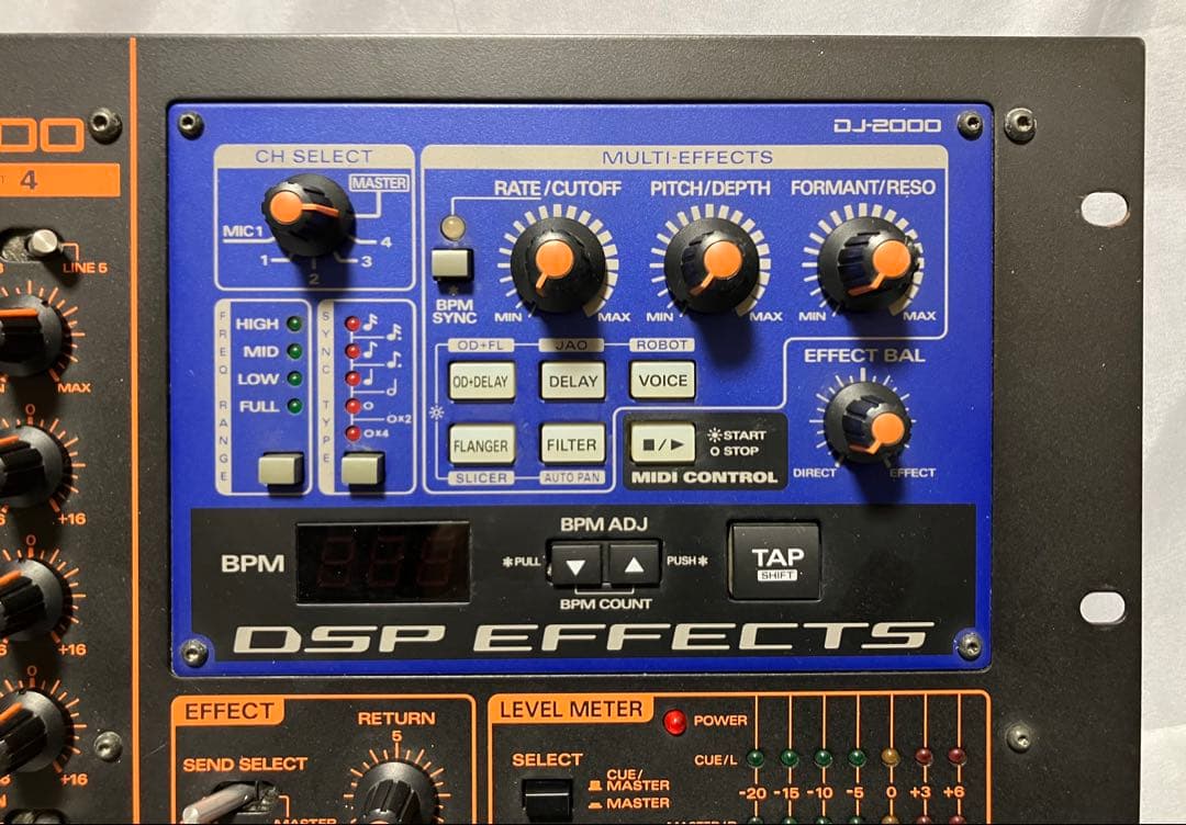 ジャンク Roland DJ-2000 4ch DJミキサー 通電確認済み