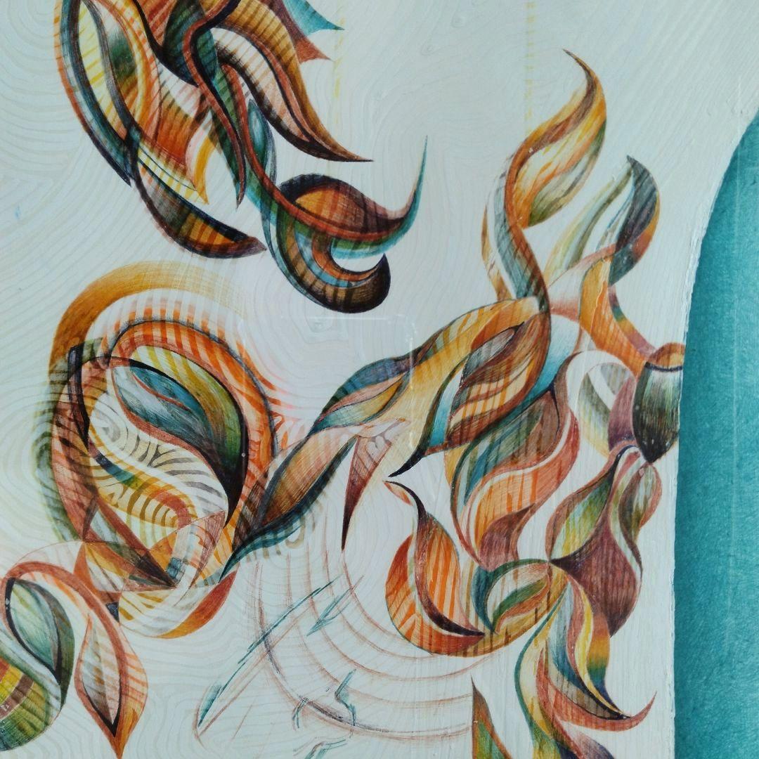 ♪絵画　カラフル　アート　ハンドメイド　オリジナル　ペン画　抽象画