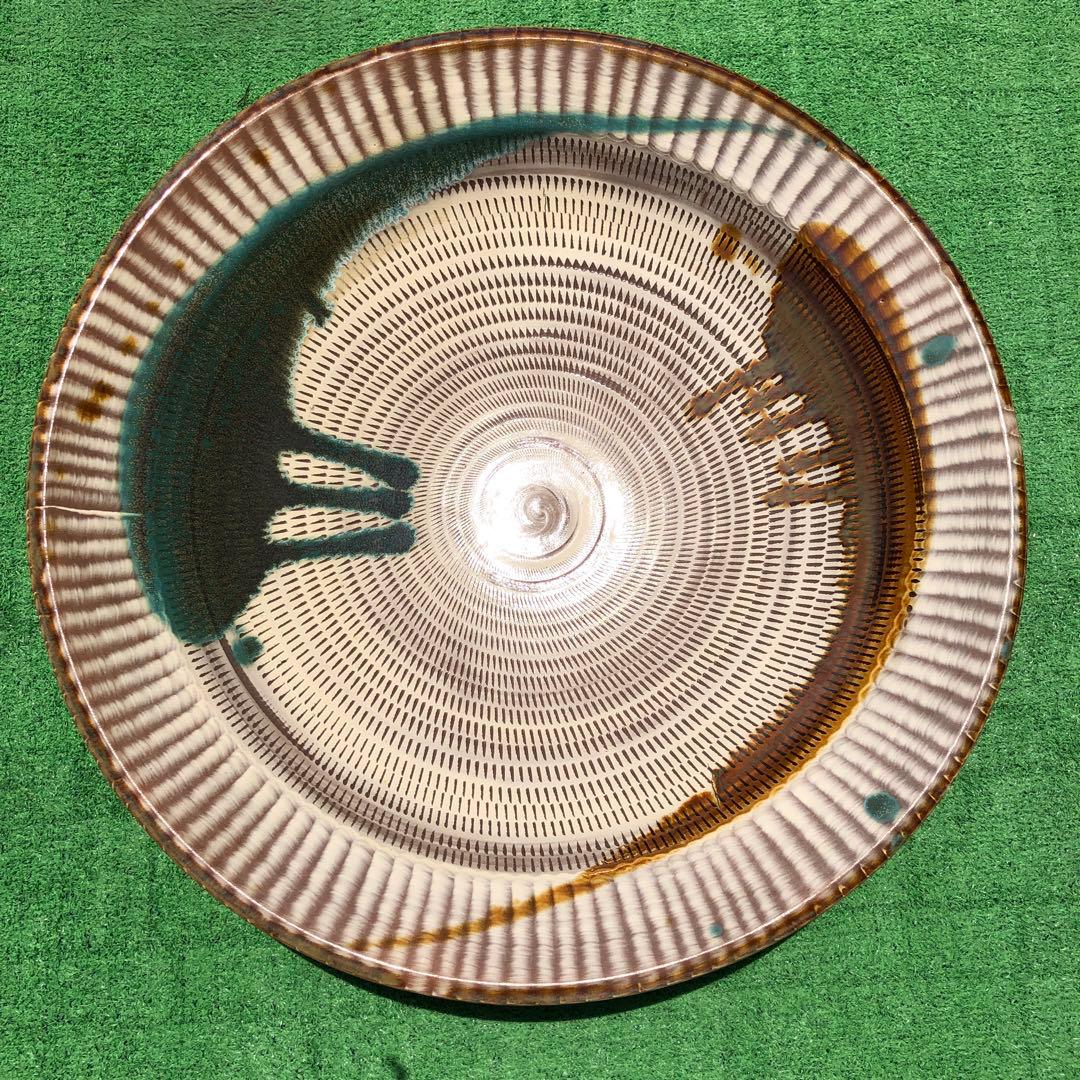 小石原焼　特大皿　陶芸　骨董品