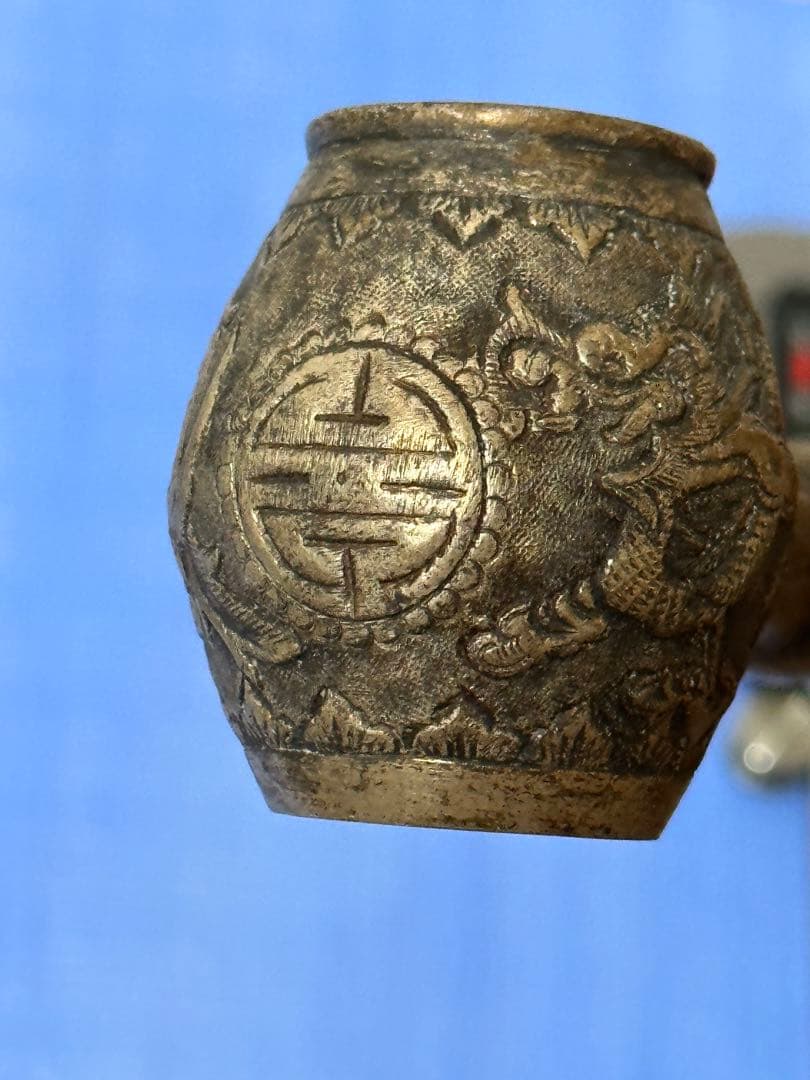 中国骨董品 清時代銀製キセル 92グラム