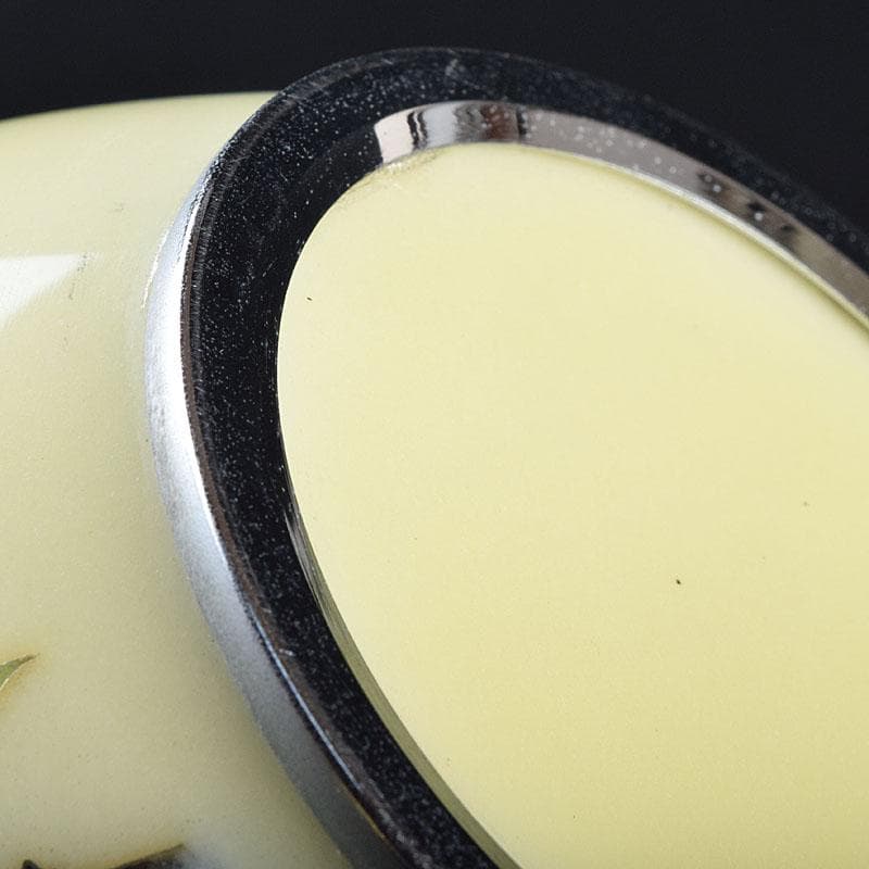 七宝焼　林武生作　黄地　四君子文　花瓶　共箱　M　R9341H