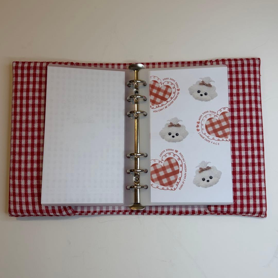 ふわふわわんちゃん　バインダーカバー　リフィルセット　A6 韓国