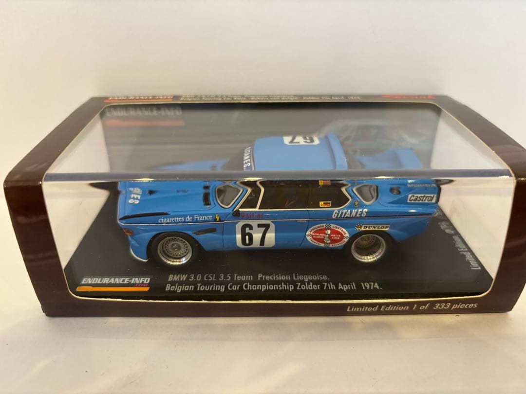  3.0CSL 1974 Gitanes ミニカー Spark 1/43