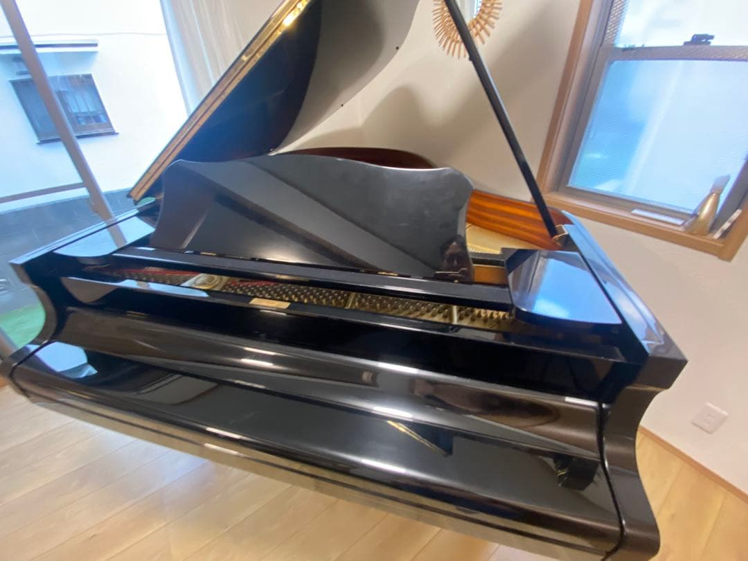 黒色 グランドピアノ カバー付き YAMAHA C3 3370587 2本ペダル