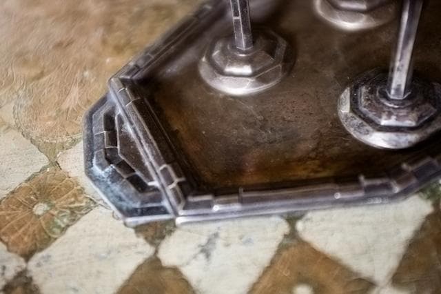 1900s フランス 多数派オクトゴナル リキュールカップとトレイ アンティーク
