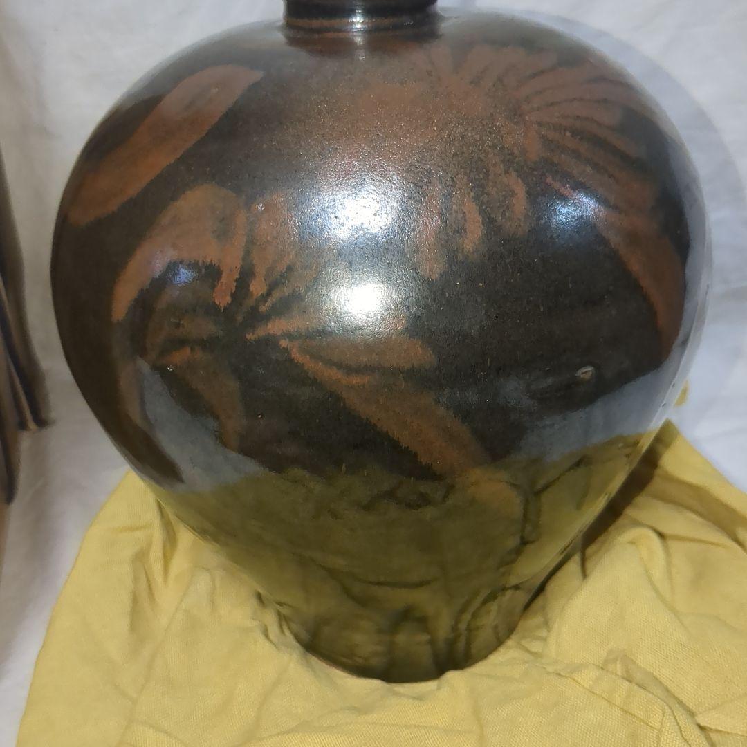 詳細不明　専用木箱付き　花瓶　高さ26cm 陶磁器