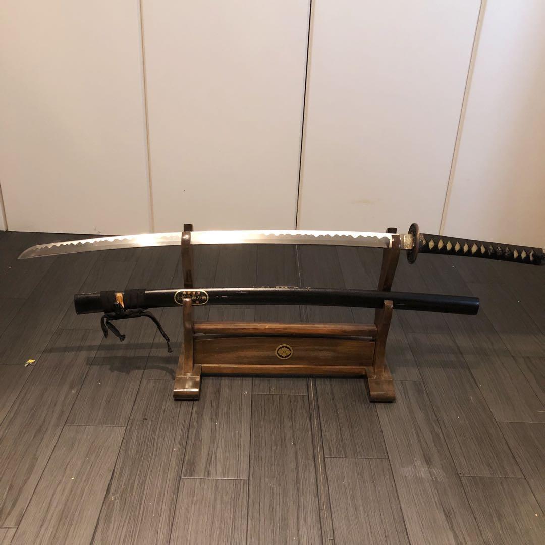 高級模造刀　居合刀　土佐美術刀剣　黒拵え　亜合金刀身　名刀