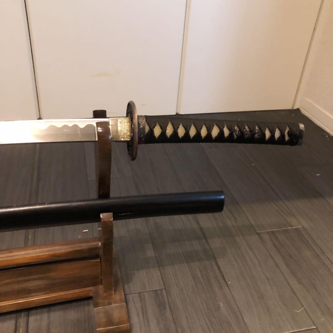 高級模造刀　居合刀　土佐美術刀剣　黒拵え　亜合金刀身　名刀