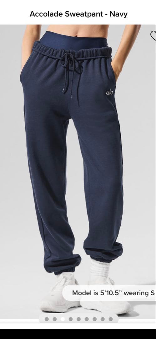 Alo Yoga☆新品☆タグ付☆accolade スウェットパンツ ネイビーXS
