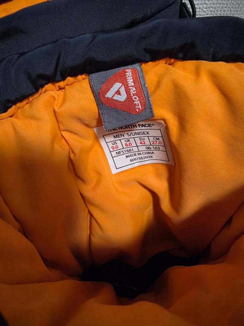 THE NORTH FACE ヌプシブーティ ネイビー オレンジ（27cm）