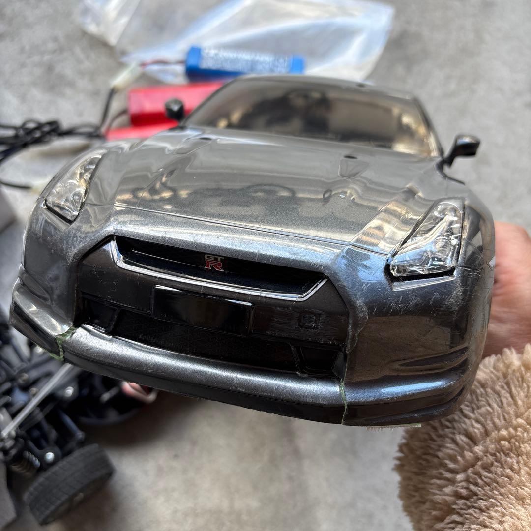 タミヤ　田宮模型TT-01 1/10スケール ラジコンカー R35GT-Rグレー